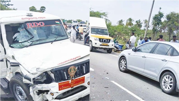 pudukottai collector accident pudukottai collector accident