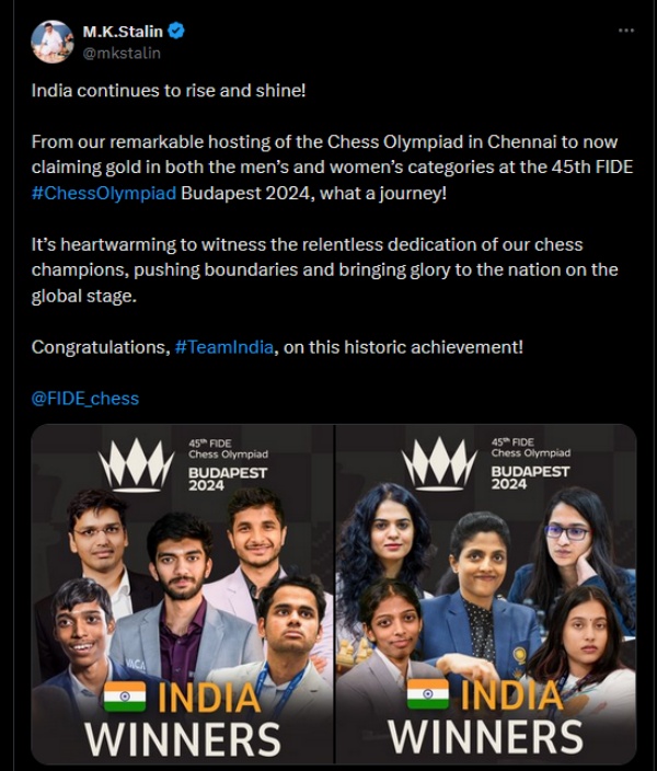 mk stalin chess chess olympiad