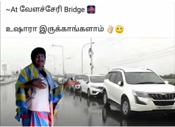 red alert velachery car rain cold summar chennai flood school students