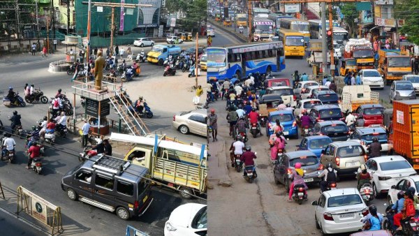 traffic singanallur flyover
