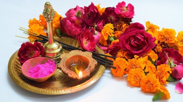 spirituality pooja lamp thread wick of deepam