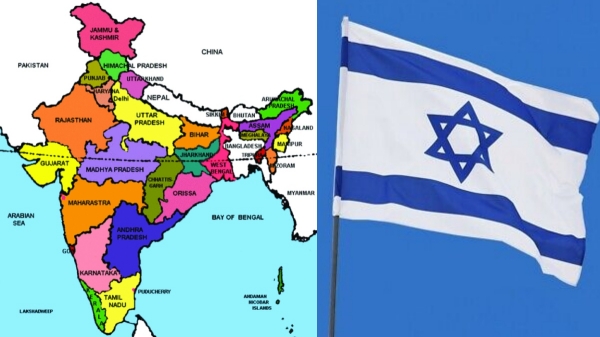 israel iran war israel india map