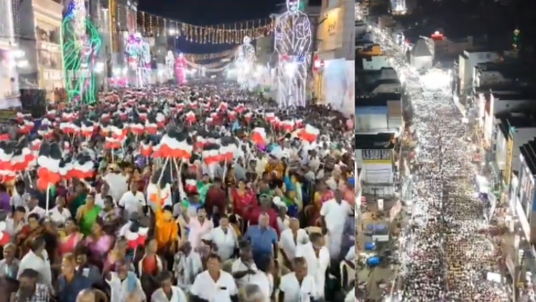Massive Gathering Shakes Kanchipuram as Edappadi Palaniswami Leads AIADMK Meeting