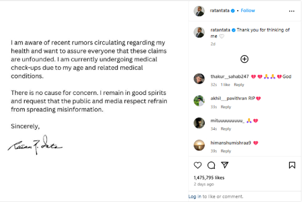 ratan tata mumbai instagram