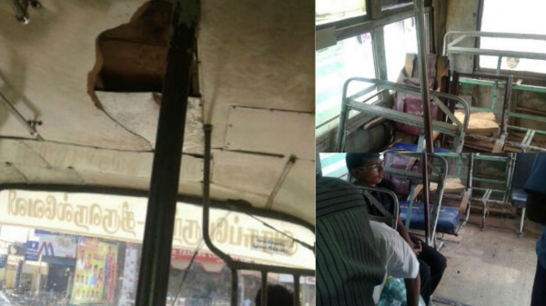 government bus rain buses