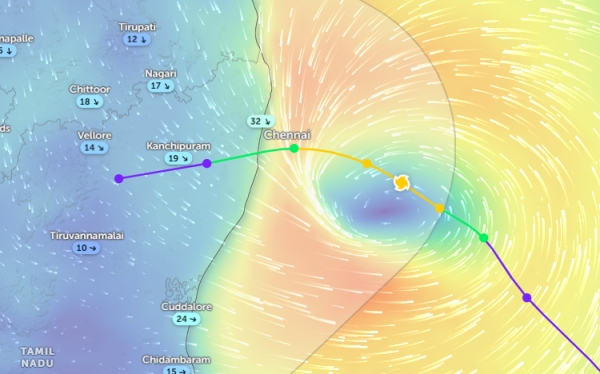chennai cyclone fengal weather