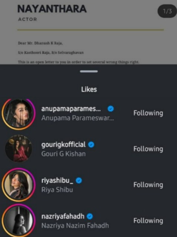 nayanthara dhanush cinema