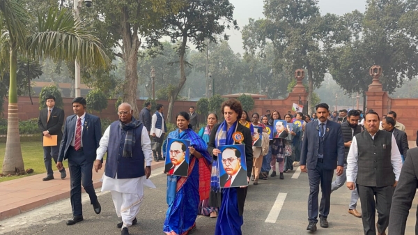 amit shah protest ambedkar