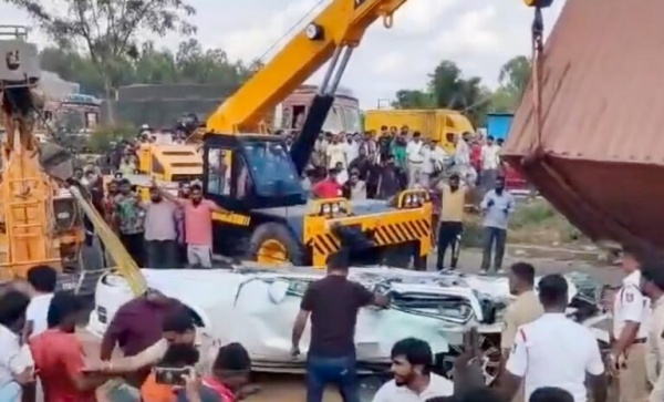 karnataka Volvo accident karnataka Volvo accident