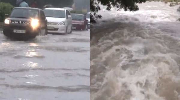 heavy-rains-cause-flooding-on-the-vikravandi-national-highway-vehicles-moved-slowly