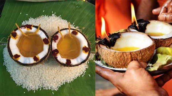 spirituality coconut oil lamp