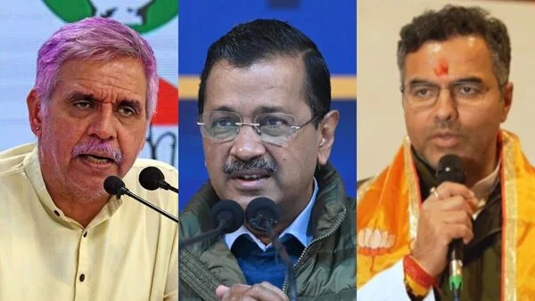 Arivind Kejriwal VS Parvesh Verma VS Sandeep Dikshit Who will win in New Delhi assmbly seat today
