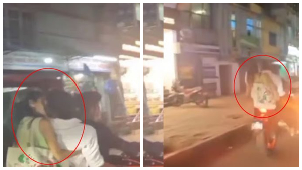 woman-engaging-in-triple-riding-and-behave-inappropriately-while-bike-travel-in-bangalore-police-imp woman-engaging-in-triple-riding-and-behave-inappropriately-while-bike-travel-in-bangalore-police-imp