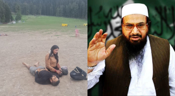 An heart breaking picture of a woman near to her husband in JK Pahalgam after terrorist attack An heart breaking picture of a woman near to her husband in JK Pahalgam after terrorist attack