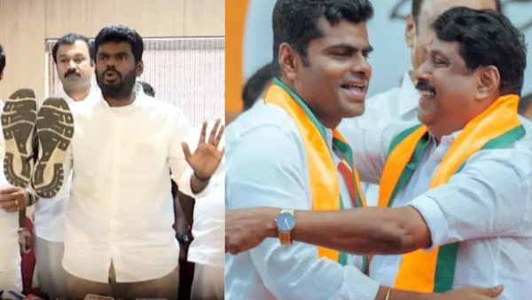 Annamalai Vows to End DMK Rule Started Wearing Shoes with Determination for NDA Victory