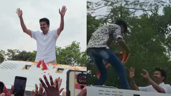 TVK President Vijay Holds Roadshow in Coimbatore Commotion as Cadres Clamber onto Vehicle