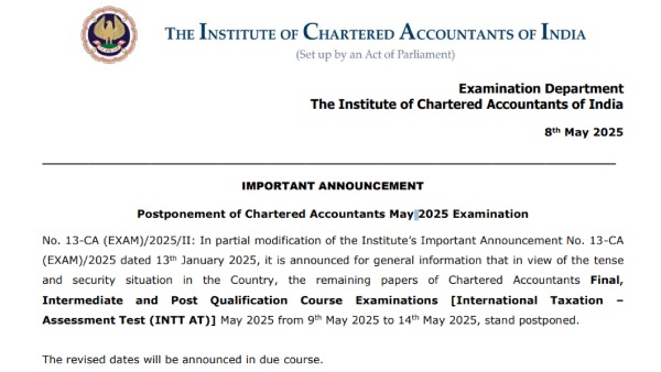 ca exams postponed