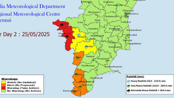 Red Alert Issued for Nilgiris and Coimbatore Districts Amid Heavy Rainfall Forecast