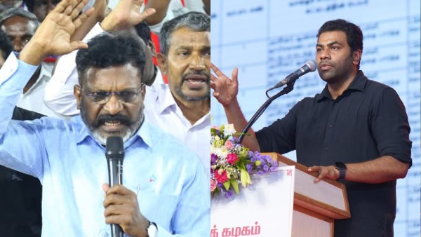 Thirumavalavan opinion is changing within 3 days against DMK says TVK Executive Aadhav Arjuna