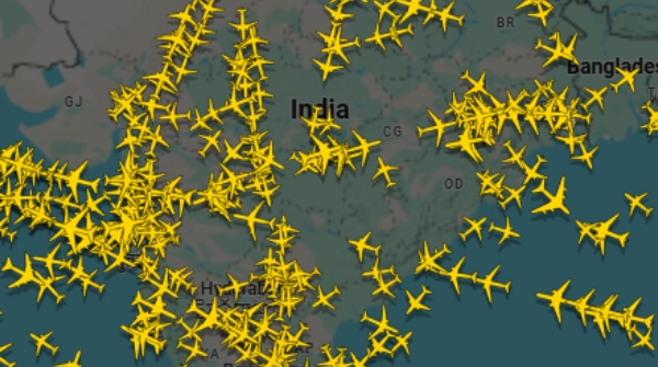 Following missle attacks pakistan airspace is almost deseret normlacy in Indians airspace