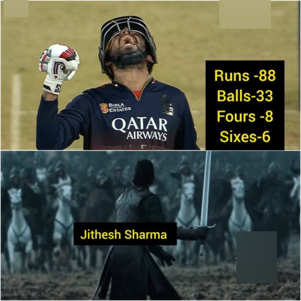 ipl 2025 memes virat kohli Jitesh Sharma