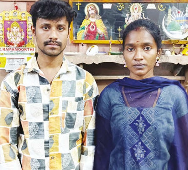 3 love couples gathered at Omalur Police Station in Salem on the same day