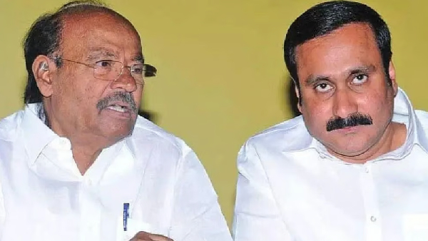 Anbumani Ramadoss Meets PMK Founder Ramadoss in Thailapuram