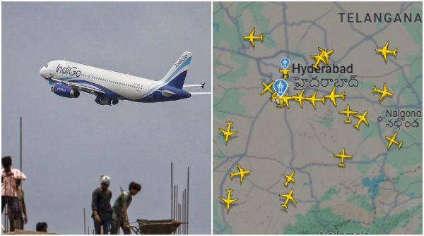 Traffic jam in air IndiGo Pune-Hyderabad flight diverted to Vijayawada Traffic jam in air IndiGo Pune-Hyderabad flight diverted to Vijayawada