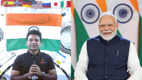 PM Modi Interacts with Group Captain Shubhanshu Shukla Aboard International Space Station