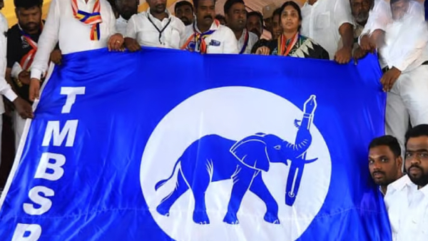 Porkodi Armstrong s TNBSP Party Sparks Debate Over Elephant Symbol in Flag Porkodi Armstrong s TNBSP Party Sparks Debate Over Elephant Symbol in Flag