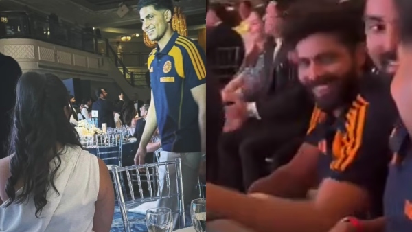 KL Rahul Jadeja Tease Shubman Gill as Sara Tendulkar Watches On infront of Sachin Tendulkar KL Rahul Jadeja Tease Shubman Gill as Sara Tendulkar Watches On infront of Sachin Tendulkar