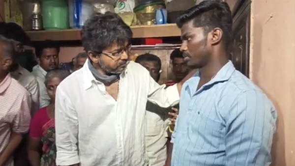 TVK President Vijay Visits Ajith Kumar s Family Offers 2 Lakh as Financial Aid