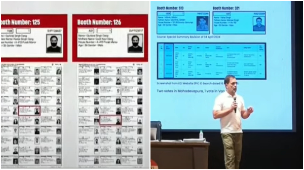 Rahul Gandhi says same voter has voted in multiple elections