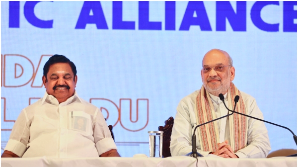 Amit Shah Avoids Naming Edappadi Palaniswami Amit Shah Avoids Naming Edappadi Palaniswami