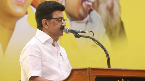 CM Stalin Vows Relentless Political Fight at DMK District Secretaries Meeting