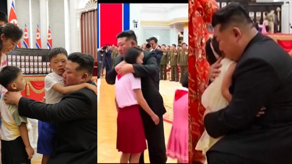 north-koreas-president-kim-jong-un-crying-while-pacifying-daughter-of-soldier-killed-in-russia-uk north-koreas-president-kim-jong-un-crying-while-pacifying-daughter-of-soldier-killed-in-russia-uk