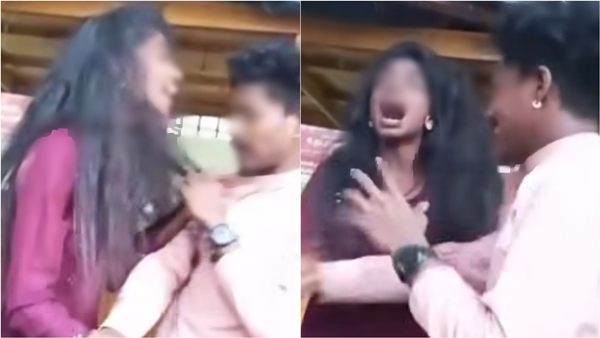 Chennai A gift given by a young woman who chased her boyfriend out of the road in KK Nagar Chennai A gift given by a young woman who chased her boyfriend out of the road in KK Nagar