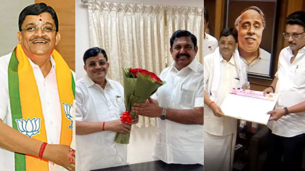 Former AIADMK MP Maitreyan Switches Sides Again Joins DMK in Political Time Loop Former AIADMK MP Maitreyan Switches Sides Again Joins DMK in Political Time Loop