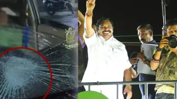 DMK Leader s Car Attacked By AIADMK cadres in Kariyapatti After EPS Campaign Ambulance Incident