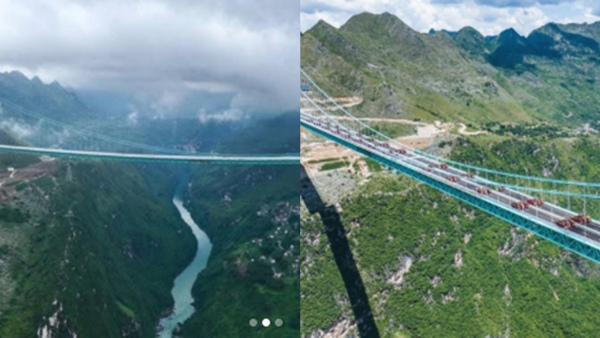 Highlights of the world s tallest bridge China s Huajiang Grand Canyon Bridge Highlights of the world s tallest bridge China s Huajiang Grand Canyon Bridge