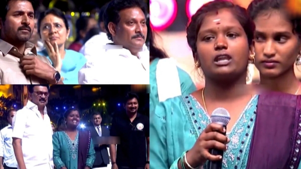 Tamil nadu CM MK Stalin gave a surprise gift to Student Who got help from govt s Puthumai pen thittam