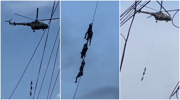 Nepal Ministers and Families Cling to Helicopter Rope in kathmandu to Escape from Gen Z violence