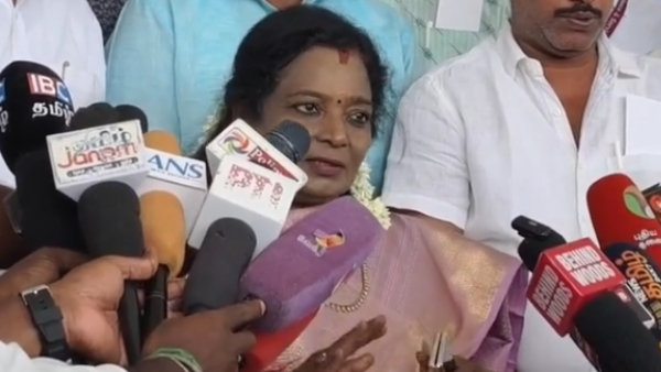 Tamilisai Soundararajan Avoids Comment Reacts Sharply to Question on Nainar Nagendran Tamilisai Soundararajan Avoids Comment Reacts Sharply to Question on Nainar Nagendran