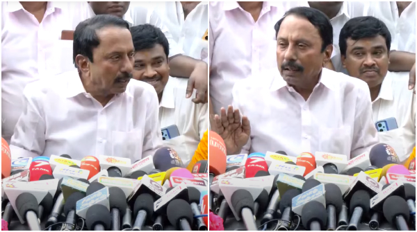 Don t interrupt While I m speaking ADMK Sengottaiyan tension as a person stopped him while speaking