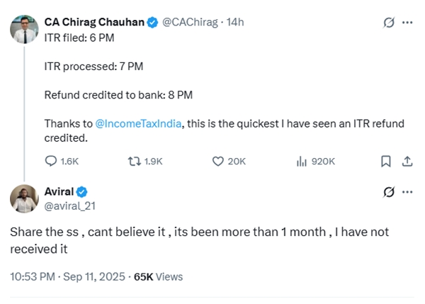 Income tax refund be credited within 2 hours Surprising information