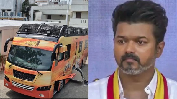 Vijay campaign vehicle Vijay police