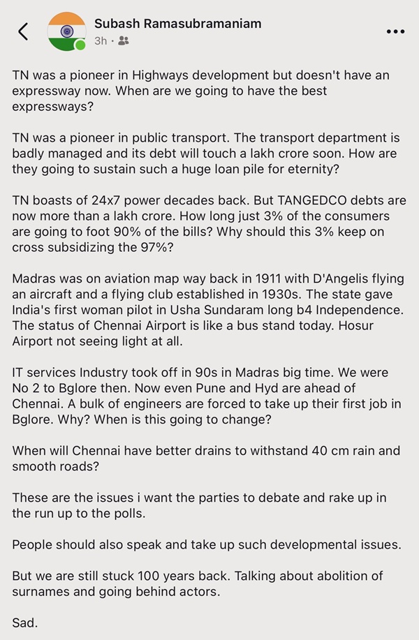 TN s 1 Lakh Cr Debt Stagnant IT and Chennai s Lag Time to Debate Development