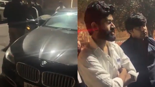 MLA s name luxury car that ran red light and honked its horn Well done UP police