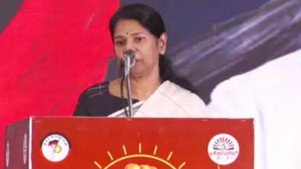 DMK Facing Multiple Attacks Ahead of Elections Says Kanimozhi MP DMK Facing Multiple Attacks Ahead of Elections Says Kanimozhi MP