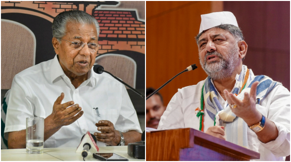 Kerala vs Karnataka DK Shivakumar s Sharp Jibe at Pinarayi Vijayan Over Bangalore Eviction Row Kerala vs Karnataka DK Shivakumar s Sharp Jibe at Pinarayi Vijayan Over Bangalore Eviction Row
